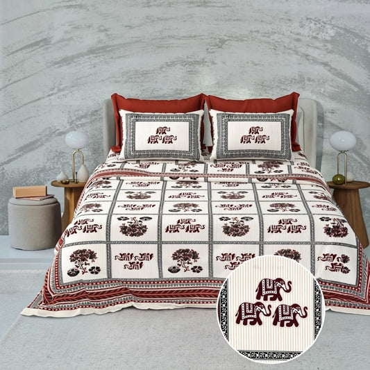 Jaipur Jharokha - Pure Cotton King Size Bedsheet