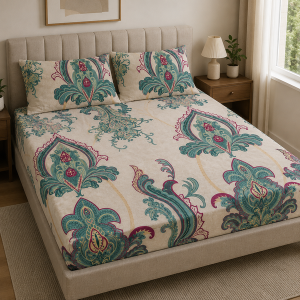 Cintara King Size Fitted Bedsheet Cotton feel