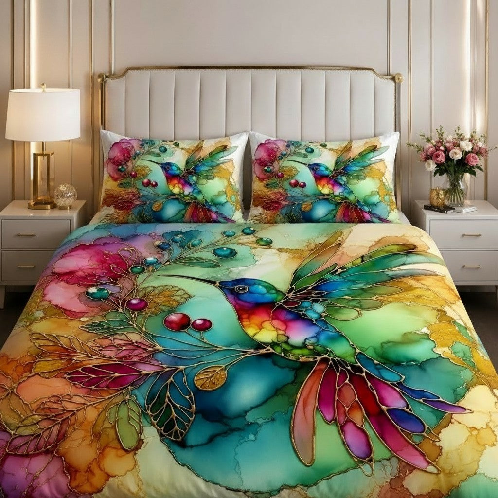 Jewels Garden 7D Digital Print Double Bedsheet Set