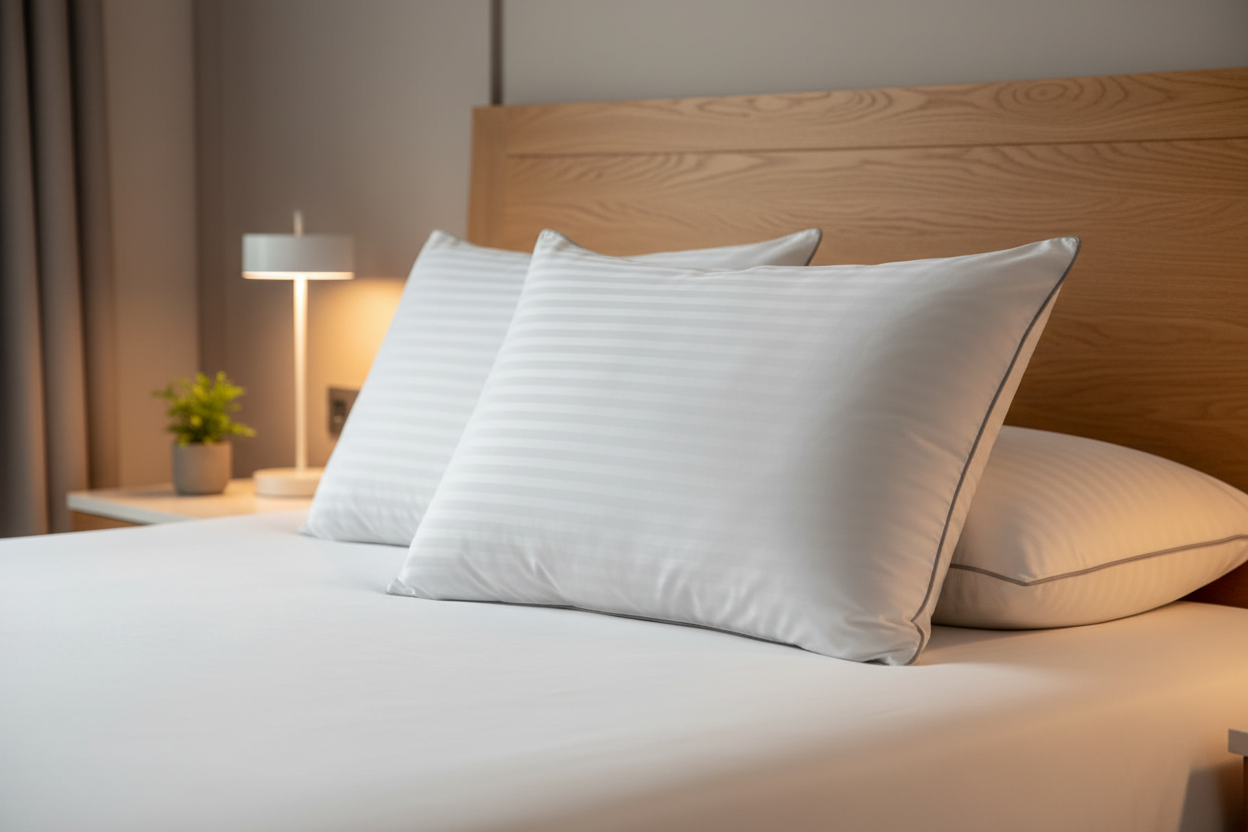 Striped Pillow - Warm Luxury Bedroom